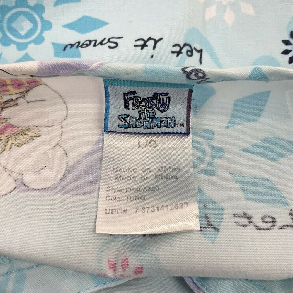 Frosty the Snowman Movie Scrub Top Womens Size Large Christmas Let it snow - Picture 3 of 7